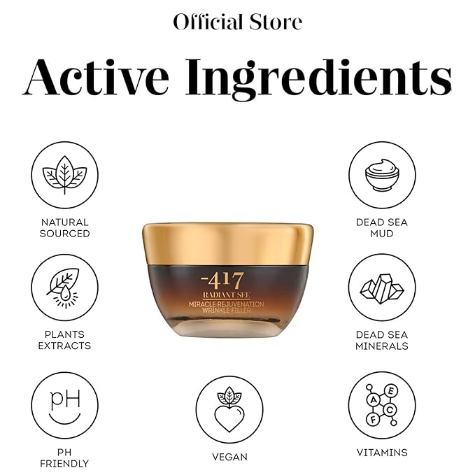 '-417 Dead Sea Cosmetics Miracle Rejuvenation Wrinkle Filler With Jojoba Oil & Collagen for Instant Visible Lifting and Smoothing - 100% Vegan-VivaGrace Women