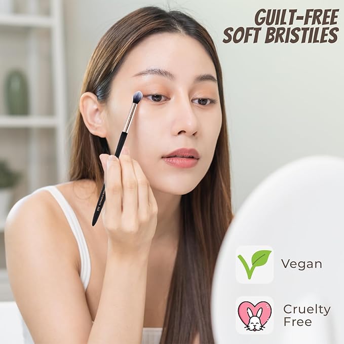 Profusion Cosmetics Pointed Crease Eyeshadow Brush Soft Synthetic Eyeshadow Blending For small Crease Eyebrow Long Lasting smudge Flawless Makeup Look-VivaGrace Women