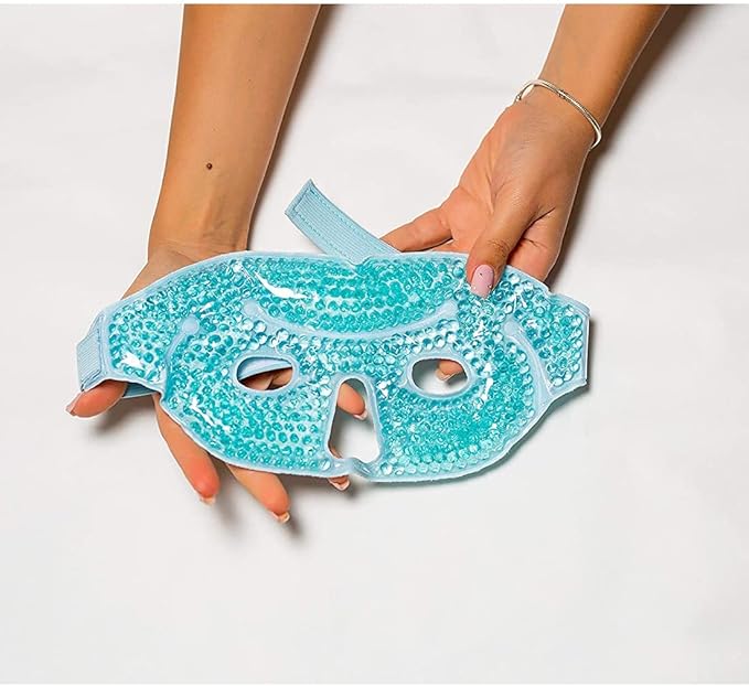 Reusable Gel Eye Mask, Cooling Eye Mask Reusable Small Ice Pack Under Eye Patches, Eye Hot Cold Treatment Pack for Redness, Pain Relief and Eye Relax, Pink,1 Pack-VivaGrace Women