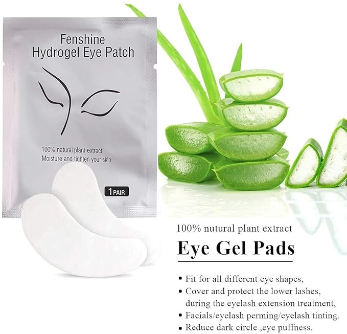 Fenshine 200 Pairs Eyelash Extension Eye Pads Lint Free Hydrogel Eye Patches Professional Under Eye Gel Pads for Lash Extensions Supplies-VivaGrace Women