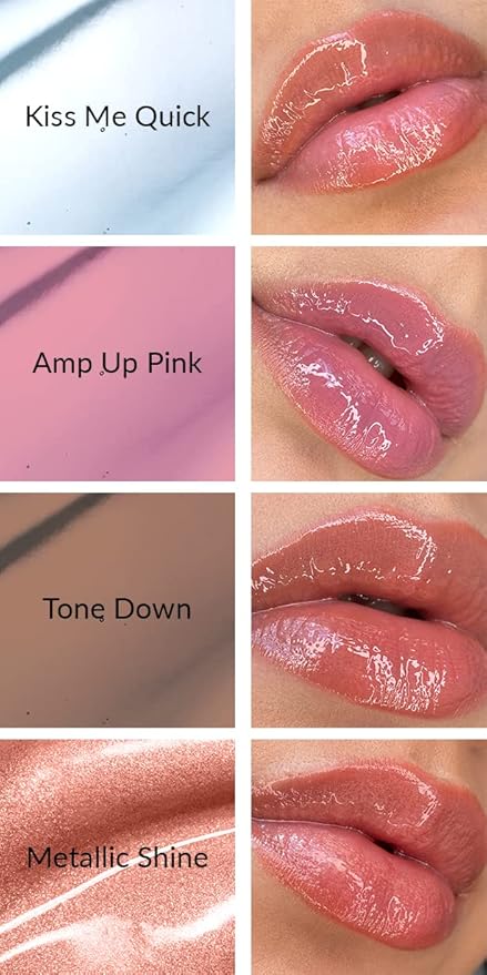 VASANTI Hyaluronic Boost Lip Plumper - Non-Sticky Lightweight Cosmetics for Soft Hydrated Lips (Metallic Shine)-VivaGrace Women