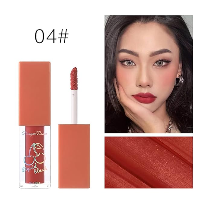 Liquid Blush 4Pcs Set Makeup for Cheeks Matte Finish Soft Cream, Flushed Cheeks, Vegan & Cruelty-free,Long-Wearing, Smudge Proof, Natural-Looking-VivaGrace Women