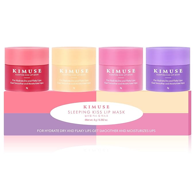 KIMUSE Lip Sleeping Mask Set - Overnight Treatment Lip Care Products | Moisturize & Nourish, Cracked Dry Lips, Intense Hydration with Shea Butter (Colorful Berries)-VivaGrace Women