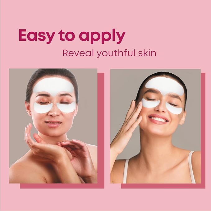 Bayside Forehead & Under Eye Wrinkle Patches Set | Hyaluronic Acid, Collagen & Vitamin E | Overnight Smoothing Treatment for Fine Lines & Wrinkles | Non-Invasive, Skin-Friendly Hydrating Care-VivaGrace Women