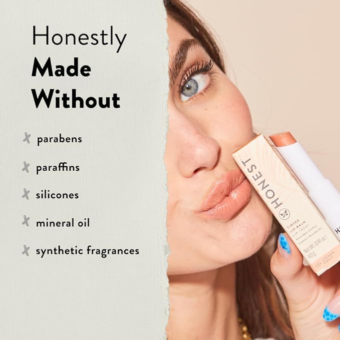 Honest Beauty Tinted Lip Balm | Antioxidant-rich Acai Extracts + Avocado Oil | EWG Certified, Vegan, Cruelty Free | Plum Drop-VivaGrace Women