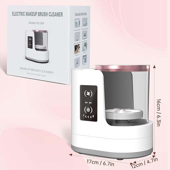 3 IN 1 Electric Makeup Brush Cleaner Machine With Makeup Brush Dryer-Holder-Portable Automatic USB Cosmetic Brushes Cleaner Tool for All Size Beauty Makeup Brush Set,Contour, Eyeshadow, Blush Brush-VivaGrace Women