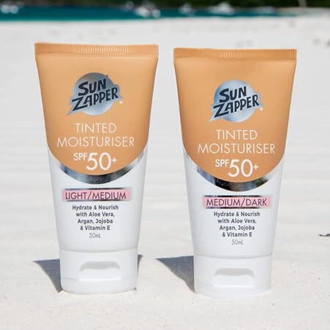 Sun Zapper BB Cream Tinted Moisturiser SPF 50+ Aloe Vera, Kakadu Plum, Jojoba, Vitamin E 50mL 1.69oz (Medium/Dark) Moisturizer Made in Australia-VivaGrace Women