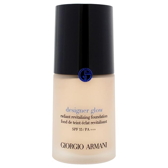 Designer Glow Radiant Revitalizing Foundation SPF 15 Plus - 1 by Giorgio Armani for Women - 1 oz Foundation-VivaGrace Women