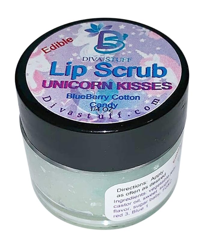 Diva Stuff Ultra Hydrating Lip Scrub for Soft Lips, Gentle Exfoliation, Moisturizer & Conditioner, Unicorn Kisses – ¼ oz (Made in the USA)-VivaGrace Women