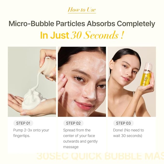 MENOKIN 30 Seconds Quick Bubble Mask [BRIGHT] - [Vitamin C] [Glutathione & Niacinamide] in Micro-bubbles for Dark Spots, Uneven Skin Tone, Korean Skin Care Essential, 70 Uses, 3.21 fl.oz-VivaGrace Women