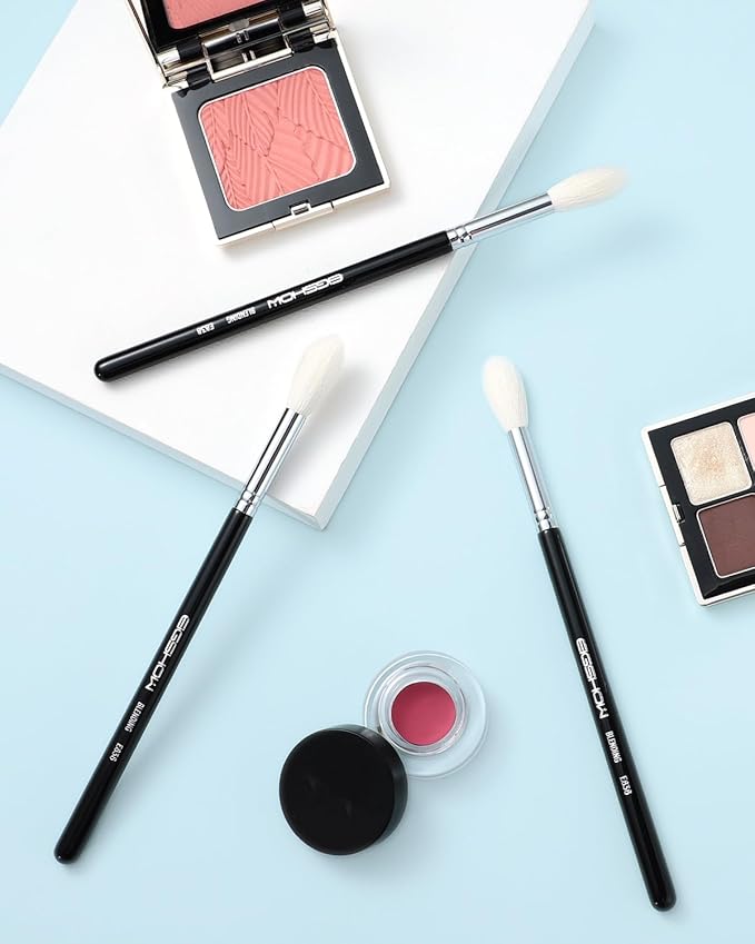Eyeshadow Brush Fluffy Big Blending Brush Goat Bristles Soft Smugde for Powder Cream Liquid Eyeshadow for Eye Makeup Black (E838)-VivaGrace Women