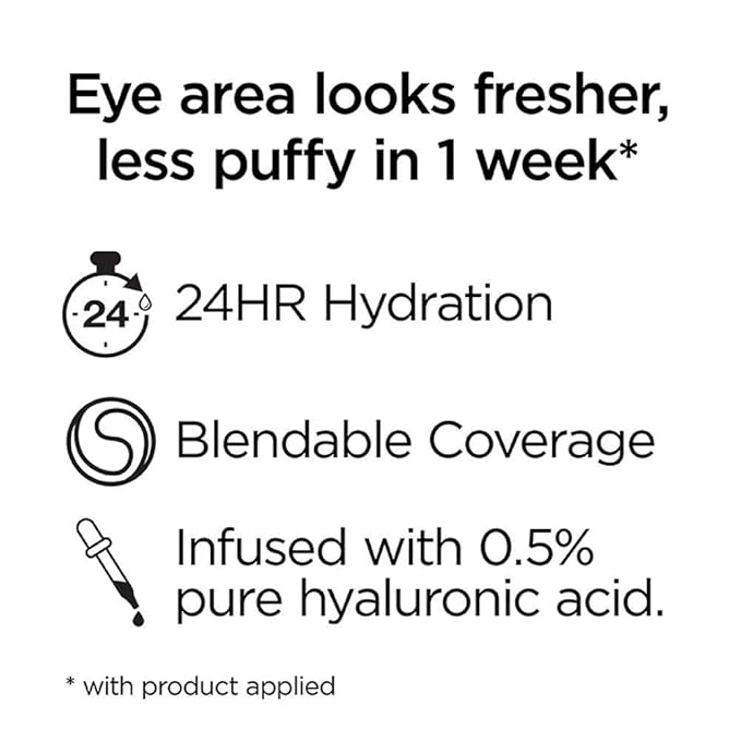 L’Oréal Paris True Match Eye Cream in a Concealer, 0.5% hyaluronic acid, Deep C9-10, 0.4 fl. oz.-VivaGrace Women