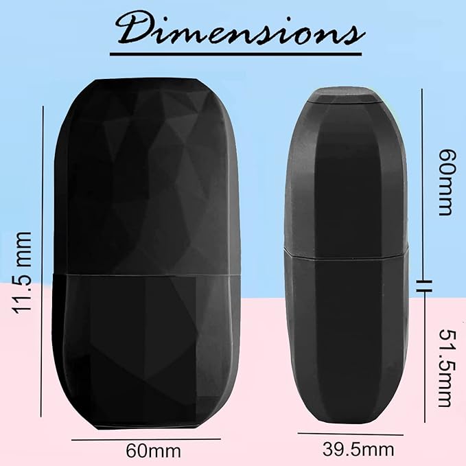 Ice Roller for Face and Eyes, Face Massager Use for Tighten & Double Skin Tone, Enhance Your Natural Glow with Ice Face Roller (Smoky Black)-VivaGrace Women