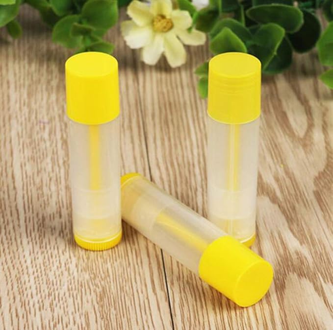 5ml 50 Pcs Empty Clear Lip Balm Tubes Containers with Twist Bottom and Multi Color Caps for Making Lip Balm,DIY Cosmetic Tubes-VivaGrace Women