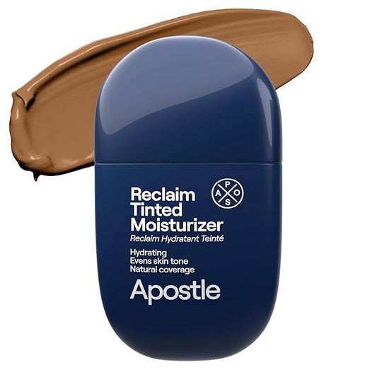 APOSTLE Reclaim Tinted Moisturizer for Men (4 Westmoreland) - Niacinamide, Vitamin E, Squalane, Hyaluronic Acid, Tinted Face Moisturizer For Men. Hydrates, Evens Skin Tone, 1 Fl. Oz.-VivaGrace Women