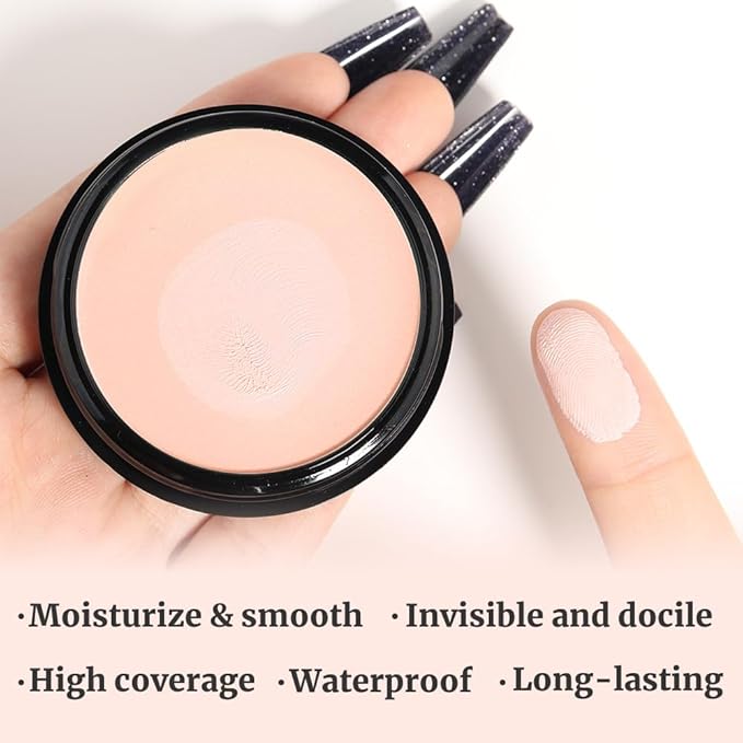 Kaely Color Correcting Concealer,Cream Pot Concealer Full Coverage,under Eye Concealer Palette for Conceals Dark Circles,Waterproof Foundation Face Makeup,03 Light-VivaGrace Women