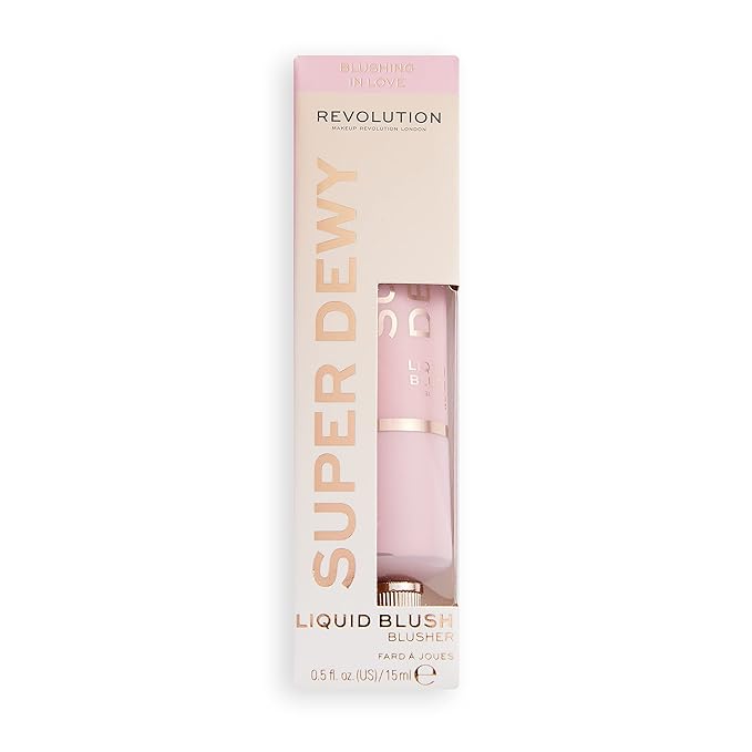 Makeup Revolution Superdewy Liquid Blush, Lightweight Buildable & Blendable Blusher for Cheeks, Ultra Pigmented, Vegan & Cruelty Free, Blushing In Love, 0.5fl.oz-VivaGrace Women