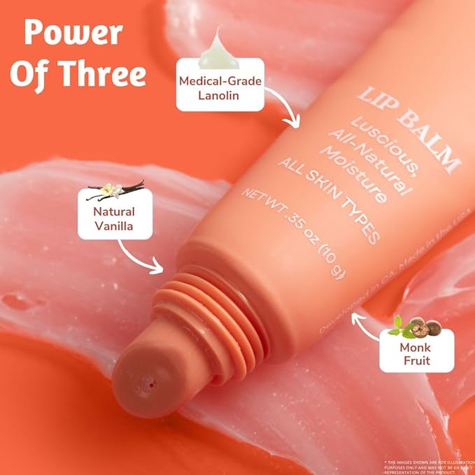 Lipbalm consisits of Medical-Grade Lanolin, Natural Vanila & Monk Fruit-VivaGrace Women