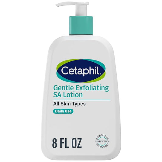 Cetaphil Gentle Exfoliating SA Lotion, Lightweight Moisturizer for All Skin Types, 8 Oz Pump Bottle, Salicylic Acid, Mandelic Acid & Gluconolactone, Gently Exfoliates, Dermatologist Recommended Brand-VivaGrace Women