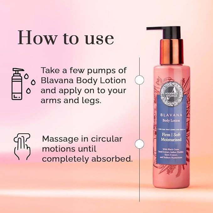 A. Modernica Blavana Body Lotion | Ayurvedic-Based Moisturizer for Dry, Aging Skin | Enriched with Black Gram, Manjistha, Almond Oil & Sesame Seed Oil | Lightweight & Fast-Absorbing | 6.25 fl oz-VivaGrace Women