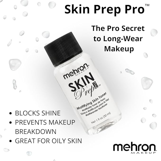 Mehron Makeup Skin Prep Pro Mattifying Skin Toner | Long Lasting Pre-Makeup Skin Primer (1 fl oz)-VivaGrace Women