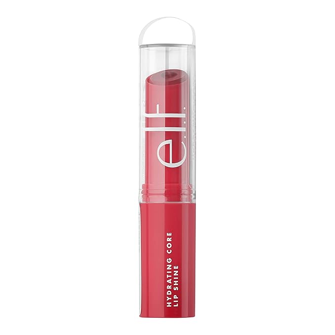 e.l.f. Hydrating Core Lip Shine, Conditioning & Nourishing Lip Balm, Sheer Color Tinted Lip Moisturizer, Lovely, 0.09 Oz-VivaGrace Women
