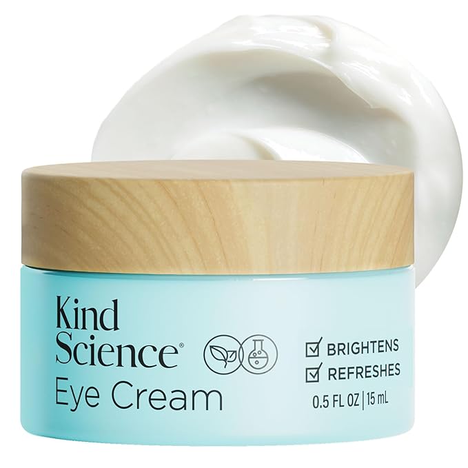 Kind Science by Ellen DeGeneres Eye Cream - Under Eye Cream to Refresh Eyes - Hydrating Eye Cream for Wrinkles Noticably Smooths & Moisturizes - Paraben, Dye & Fragrance Free, 0.5 fl oz-VivaGrace Women