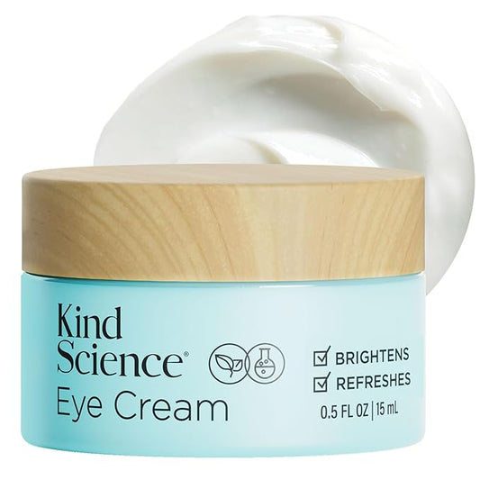 Kind Science by Ellen DeGeneres Eye Cream - Under Eye Cream to Refresh Eyes - Hydrating Eye Cream for Wrinkles Noticably Smooths & Moisturizes - Paraben, Dye & Fragrance Free, 0.5 fl oz-VivaGrace Women