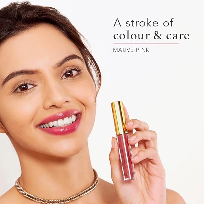 Oh-So-Luxe Liquid Tinted Lip Balm, Hydrating & Nourishing Tinted Lip Oil for dry dark lips, results in Soft & Glowing Lips, Moisturizing, Non-Sticky Mauve Pink Shade - 0.10 Fl Oz - RAS LUXURY OILS-VivaGrace Women