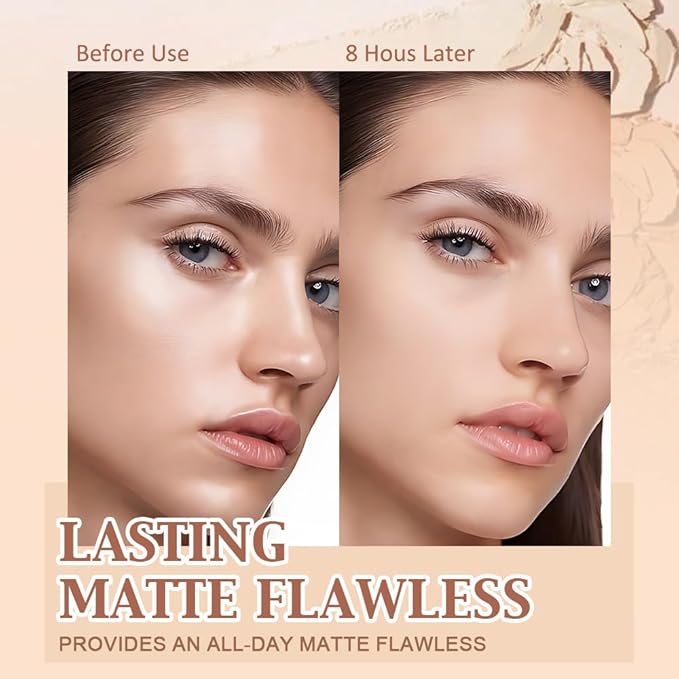 evpct Kaely Oil Control Pressed Face Powder, Get Smooth Flawless Fine Lines and Lightweight Finishing Foundation, Control Shine Long Lasting Waterproof Face Setting Powder Cosmetic, 13 White-VivaGrace Women