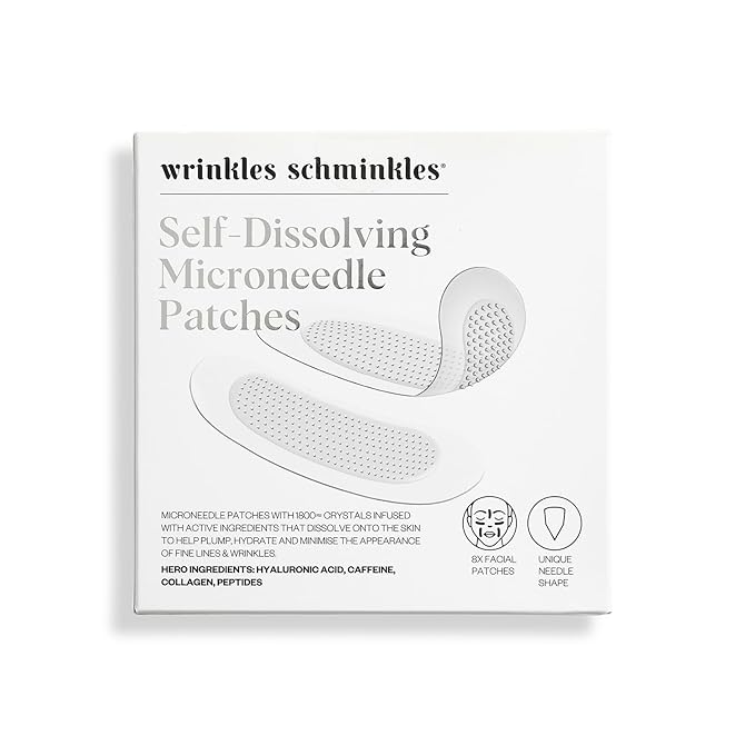 Wrinkles Schminkles Self-Dissolving Microdart Patch for Face - Target & Reduce Wrinkles, Ultimate Facial Hydration and Rejuvenation (4 pairs)-VivaGrace Women