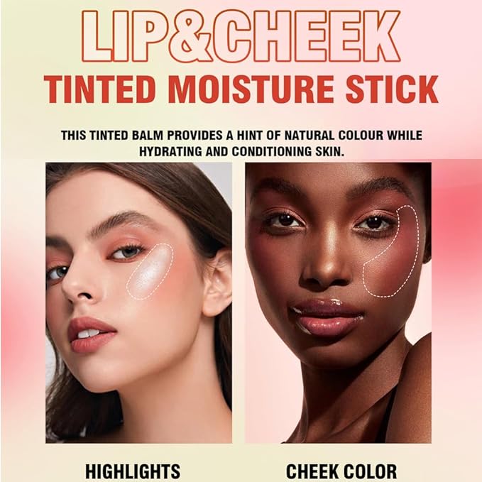 Soft Creamy Highlighter Blush Stick, Silky Smooth Shimmer Bronzer Stick,Waterproof Blendable Natural Glow Highlighter Makeup Stick, Lightweight Body Face Illuminator Luminizer,06 Golden Brown-VivaGrace Women