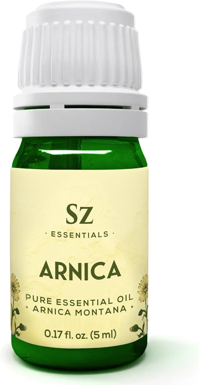 Arnica Essential Oil (Arnica Montana) – Therapeutic Grade, 100% Pure & Undiluted with Fresh Herbal Aroma for Soothing Relief, Aromatherapy, Muscle Recovery & Skin Care - Vegan 0.17 oz-VivaGrace Women