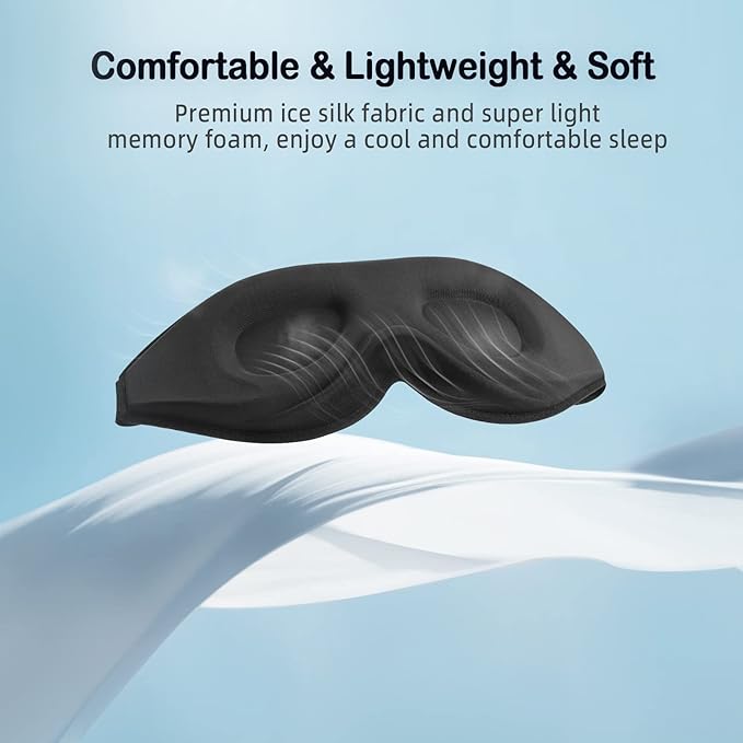 LitBear Sleep Masks for Women, Sleep Eye Mask for Sleeping, Comfortable Night Sleeping Mask, Soft Contoured Eye Cover for Sleeping with Elastic Strap for Side Sleeper Flying Shift Worker Light Sleeper-VivaGrace Women