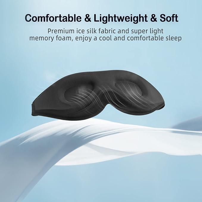 LitBear Sleep Masks for Women, Pink Eye Mask for Sleeping, Comfortable Night Sleeping Mask, Soft Contoured Eye Cover for Sleeping with Elastic Strap for Side Sleeper Men Flying Shift Worker-VivaGrace Women