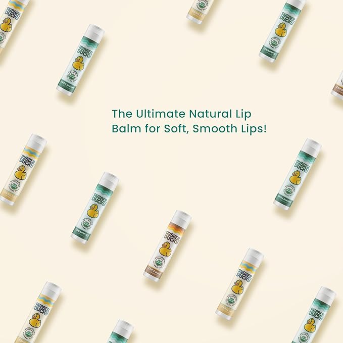 Rubber Ducky Sunscreen - Organic Lip Balm for Women, All Natural Stick with Vitamin E - Moisturizing & Hydrating Lip Balm for Dry Lips - Untinted and Non-Toxic Lip Care - Spearmint, 3 Pack-VivaGrace Women