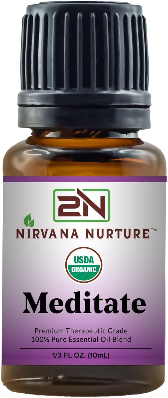 Meditate Blend USDA Certified Organic, 100% Pure and Premium, Undiluted, Meditation, Aromatherapy, Calm, Relax-VivaGrace Women