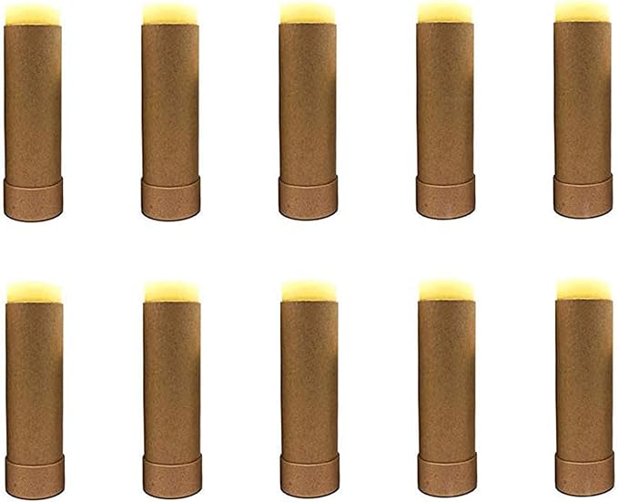 10 Pcs 2 Oz Paperboard Lip Balm Tubes Cardboard Tubes Empty DIY Lipstick Tube Refillable Lip Gloss Container Solid Perfume Tubes 60g Chapstick Container for Cosmetic Samples Deodorant(Brown)-VivaGrace Women