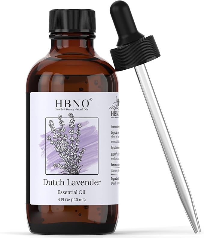 HBNO California Bottled Dutch Lavender Essential Oil 4 fl oz (120ml) - Natural Lavender Oil for Skin, Perfect for Cleaning, Aromatherapy, DIY & Diffuser-VivaGrace Women