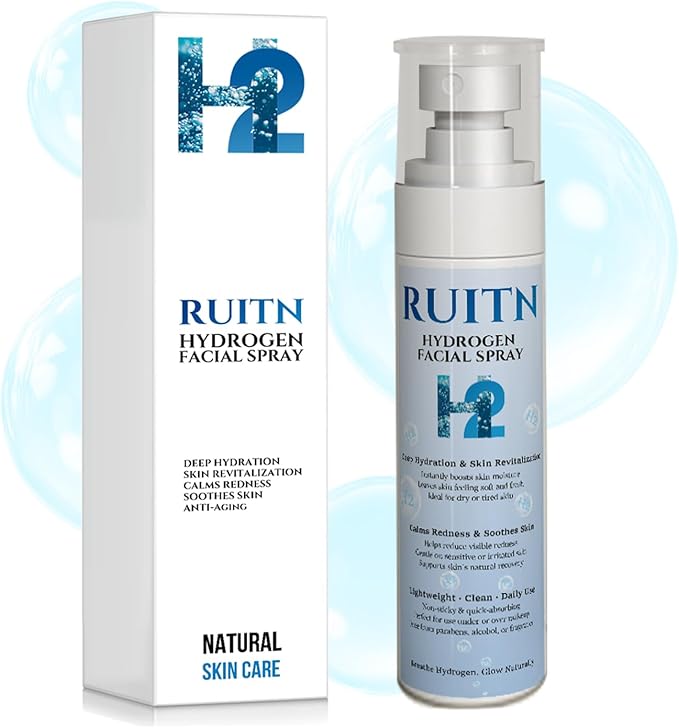 Hydrogen Face Mist Hydrating Spray,with Hydrogen Water Tablets, H2 Water Facial Spray for Deep Hydration,Anti-Aging Antioxidant Rejuvenation,Portable Design-VivaGrace Women
