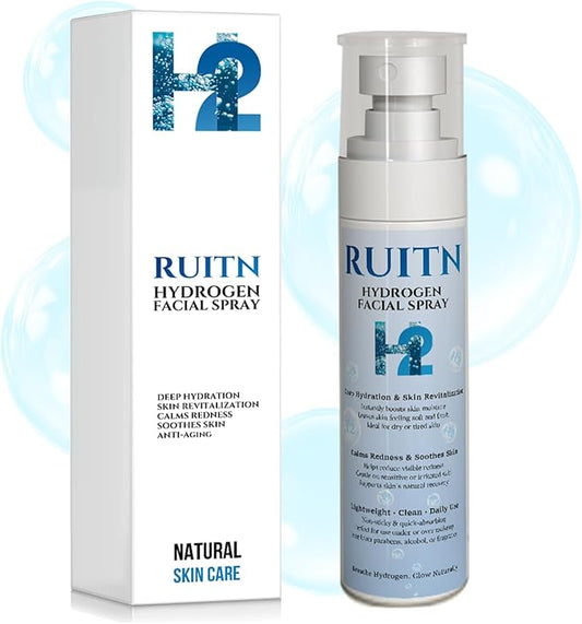 Hydrogen Face Mist Hydrating Spray,with Hydrogen Water Tablets, H2 Water Facial Spray for Deep Hydration,Anti-Aging Antioxidant Rejuvenation,Portable Design-VivaGrace Women