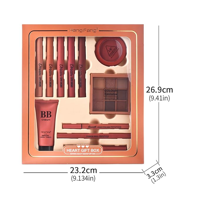 ICE LOVE All in One Makeup Kit, 11-Piece Women Complete Makeup Kit, a Must-Have Gift Set for Beginners or Professional Makeup Sets Beginners. (A)-VivaGrace Women