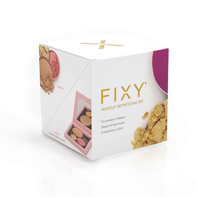 FIXY Makeup Repair Kit - Repressing tool for Eyeshadows, Blush & Highlighter or Depot | Organize Makeup Pans in Makeup Palette with Mirror | Makeup Artist Must Haves-VivaGrace Women