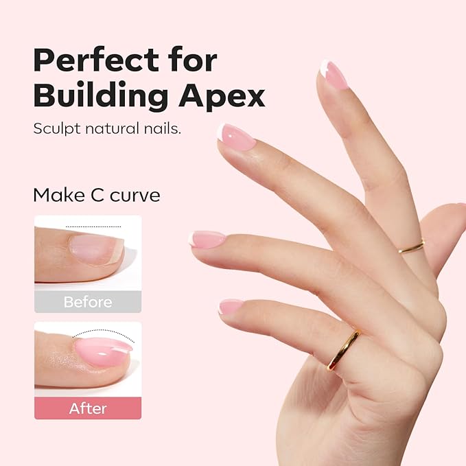 modelones Builder Nail Gel, 8-in-One Jelly Pink Builder, Peachy Pink Rubber Base Gel Polish, LED Lamp Cured Nude Color Base Hardener, Apex Building Strengthener Extension for Girls Home DIY Salon-VivaGrace Women