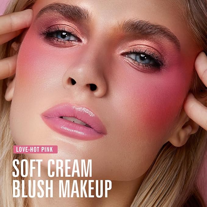 KIMUSE Soft Cream Blush Makeup, Liquid Blush for Cheeks, Weightless, Long-Wearing, Smudge Proof, Natural-Looking, Dewy Finish-VivaGrace Women