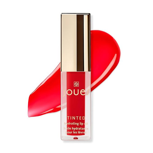 Jouer Essential Tinted Hydrating Lip Oil Gloss – Moisturizing Dry Lip Treatment Serum - Fragrance Free Tinted Lip Oil - Jojoba Seed Oil and Apricot Oil Formula-VivaGrace Women