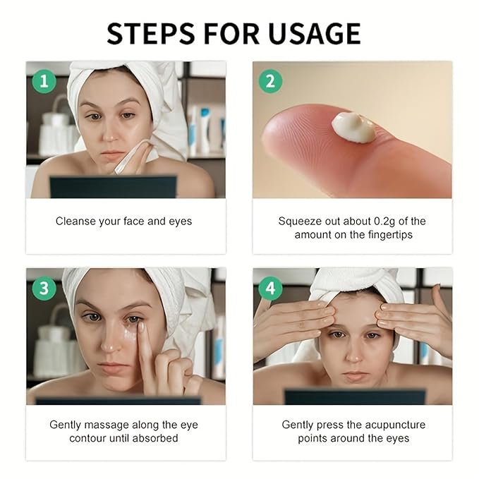 Caffeine Eye Cream for Puffiness and Bags Under Eyes Daily Anti-Wrinkle Cream Collagen Eye Cream Day and Night Peptide Eye Cream Reduce The Look Of Aging Line Smoothing Skin Care 1.7 FL OZ,1 Pack-VivaGrace Women