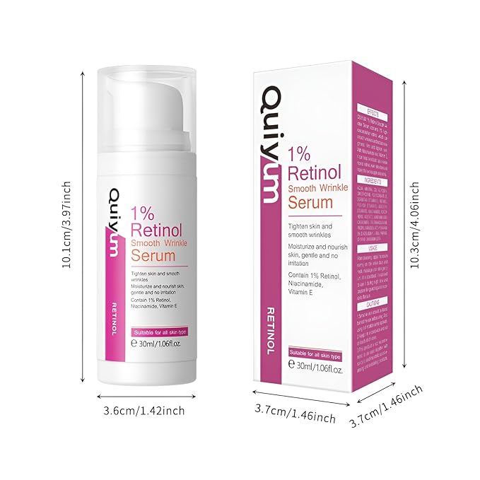 1% Retinol Serum for Face, Facial Serums for Anti Aging with Retinol, Niacinamide & Vitamin E for Fine Lines, Wrinkles & Dark Spots, Daily Skincare to Smooth & Firm Skin, 1.06 fl. oz, Pack of 2-VivaGrace Women