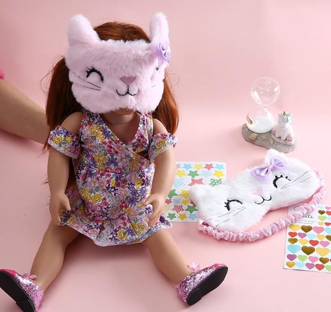 Sanrio Hello Kitty Sleep Eye Mask/Hello Kitty Face Sleep Mask/Comfortable and Soft Eye Cover Sleep and Cheese # .3 Tissue-VivaGrace Women