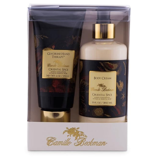 Camille Beckman Hand and Body Duet Set, Silky Body and Glycerine Hand Cream, Oriental Spice-VivaGrace Women